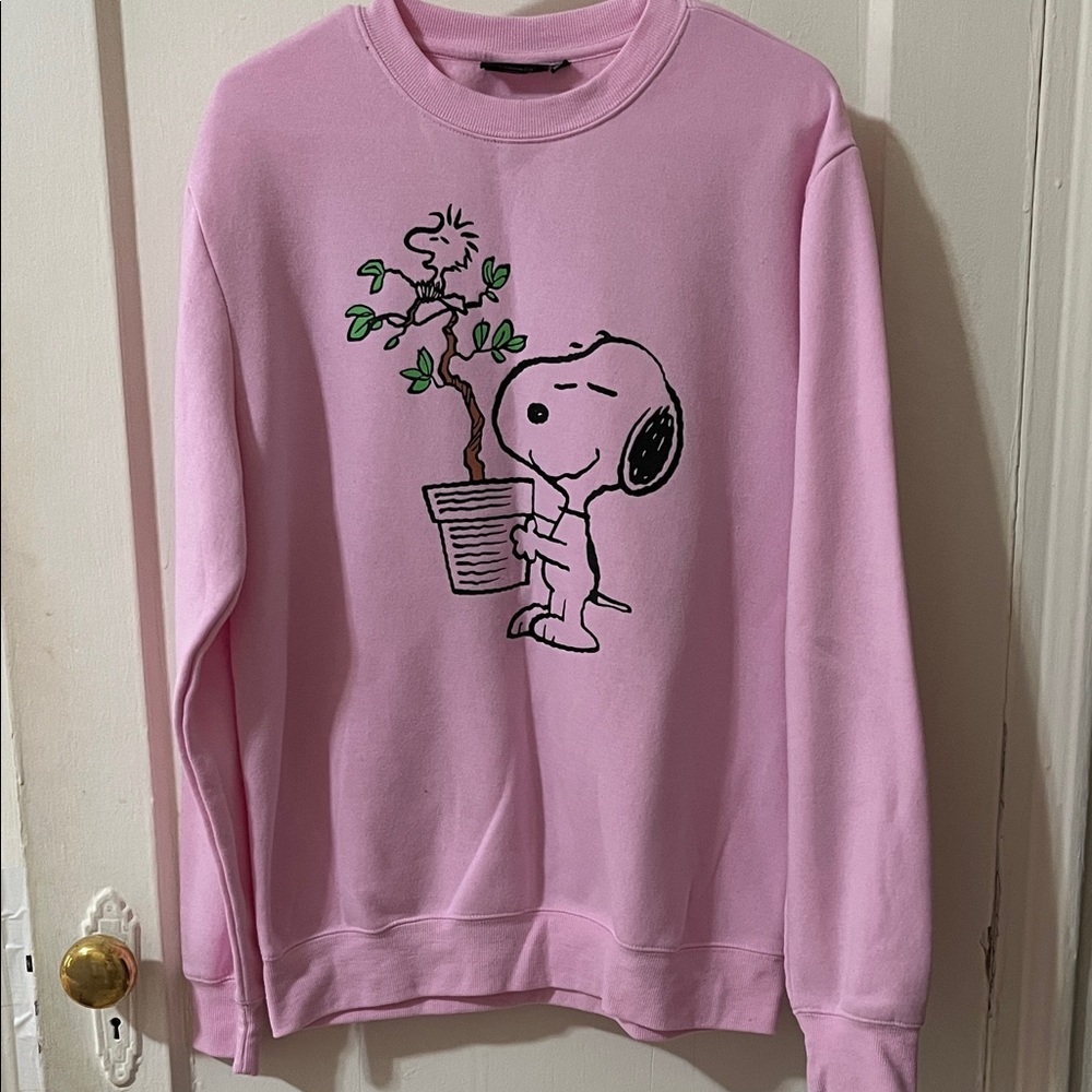 Peanuts Pink Crewneck Sweatshirt